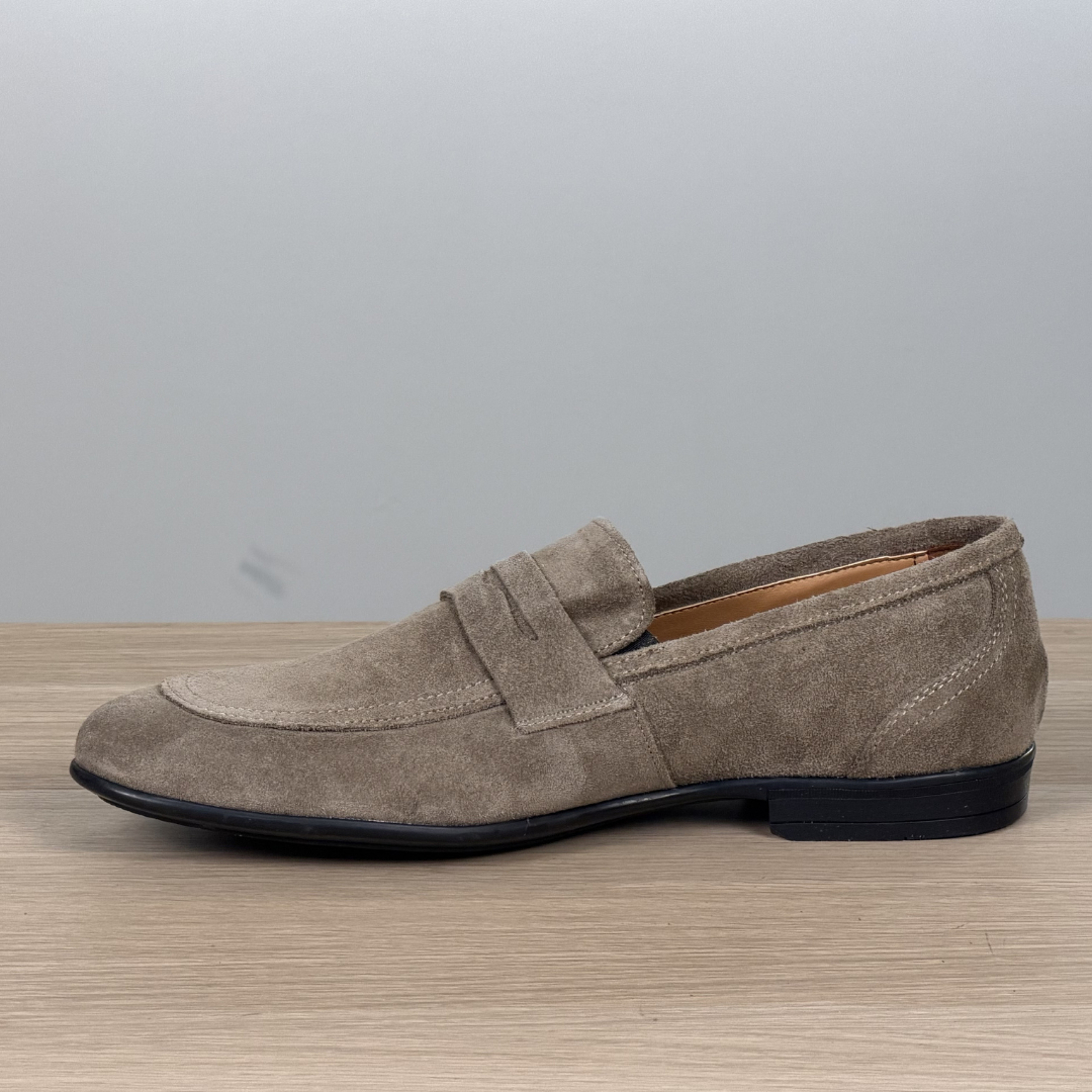 Mocassino suola morbida con bendina - Tortora