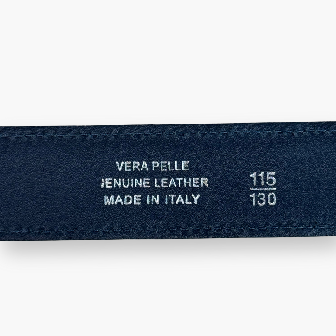 Cintura classica in pelle scamosciata - Petrolio