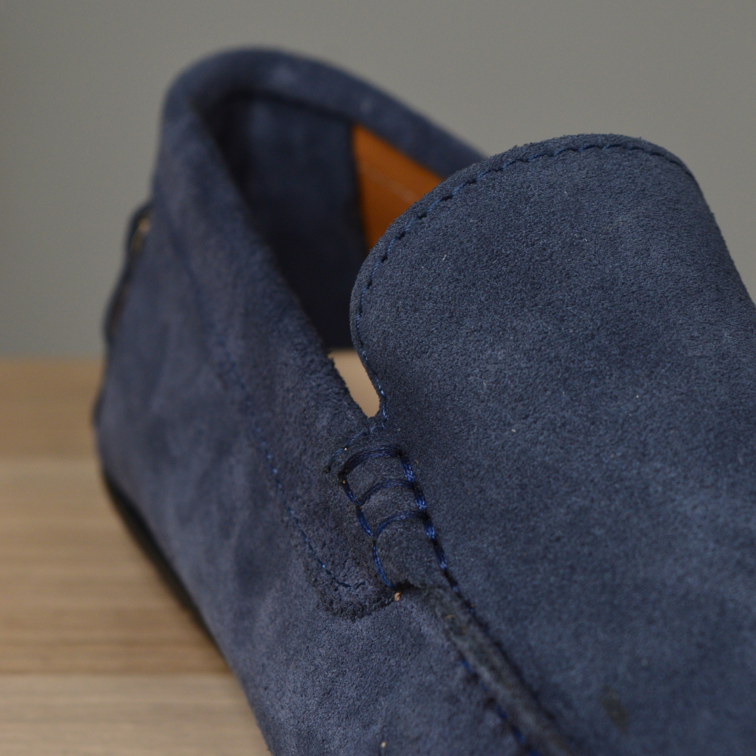 Mocassino con gommini - Camoscio Jeans