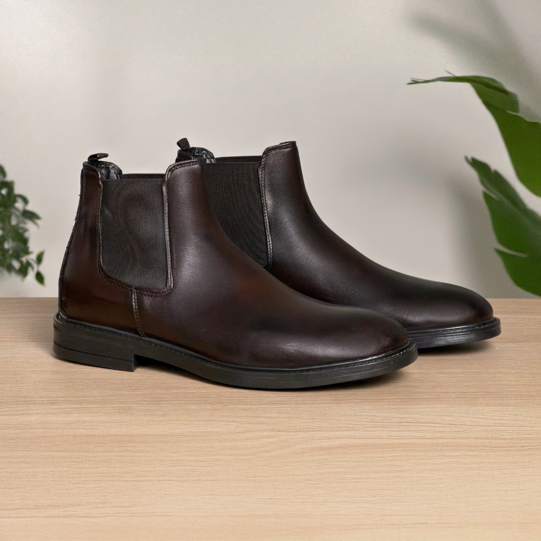 Stivaletto Chelsea in pelle di vitello - Testa di moro