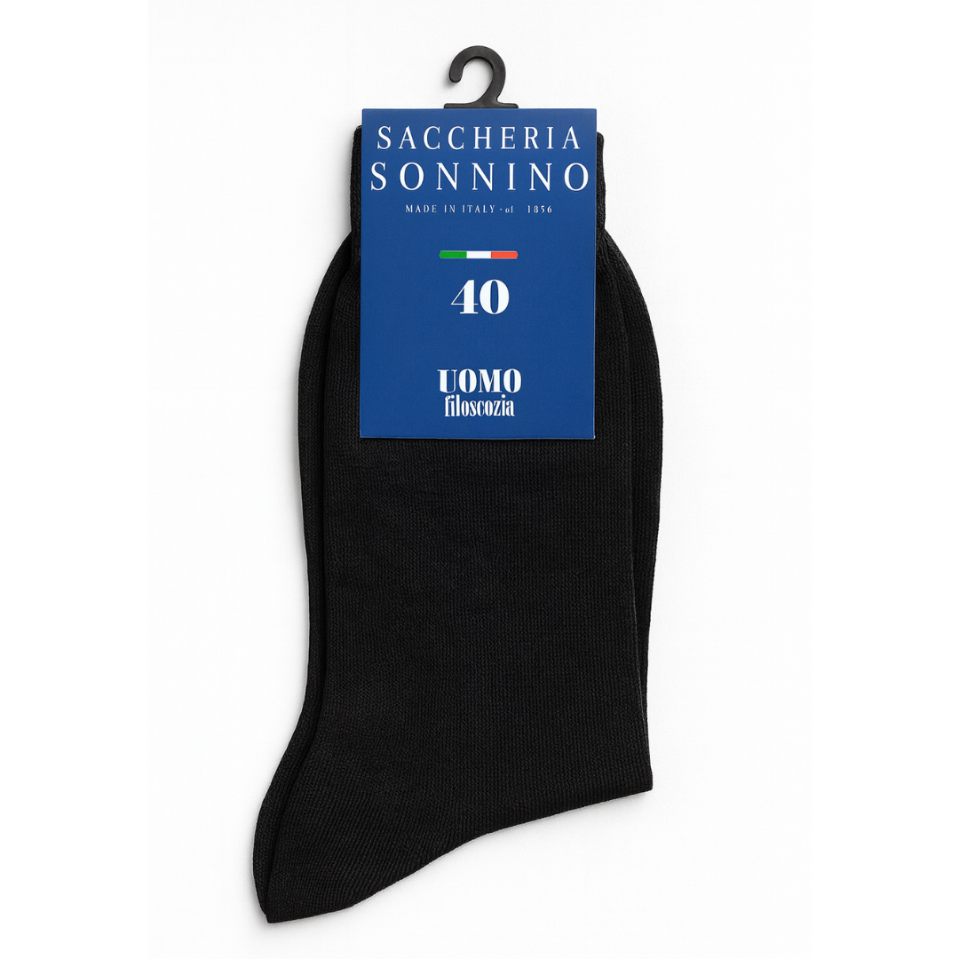 Calza in cotone leggero filo di scozia - Blu