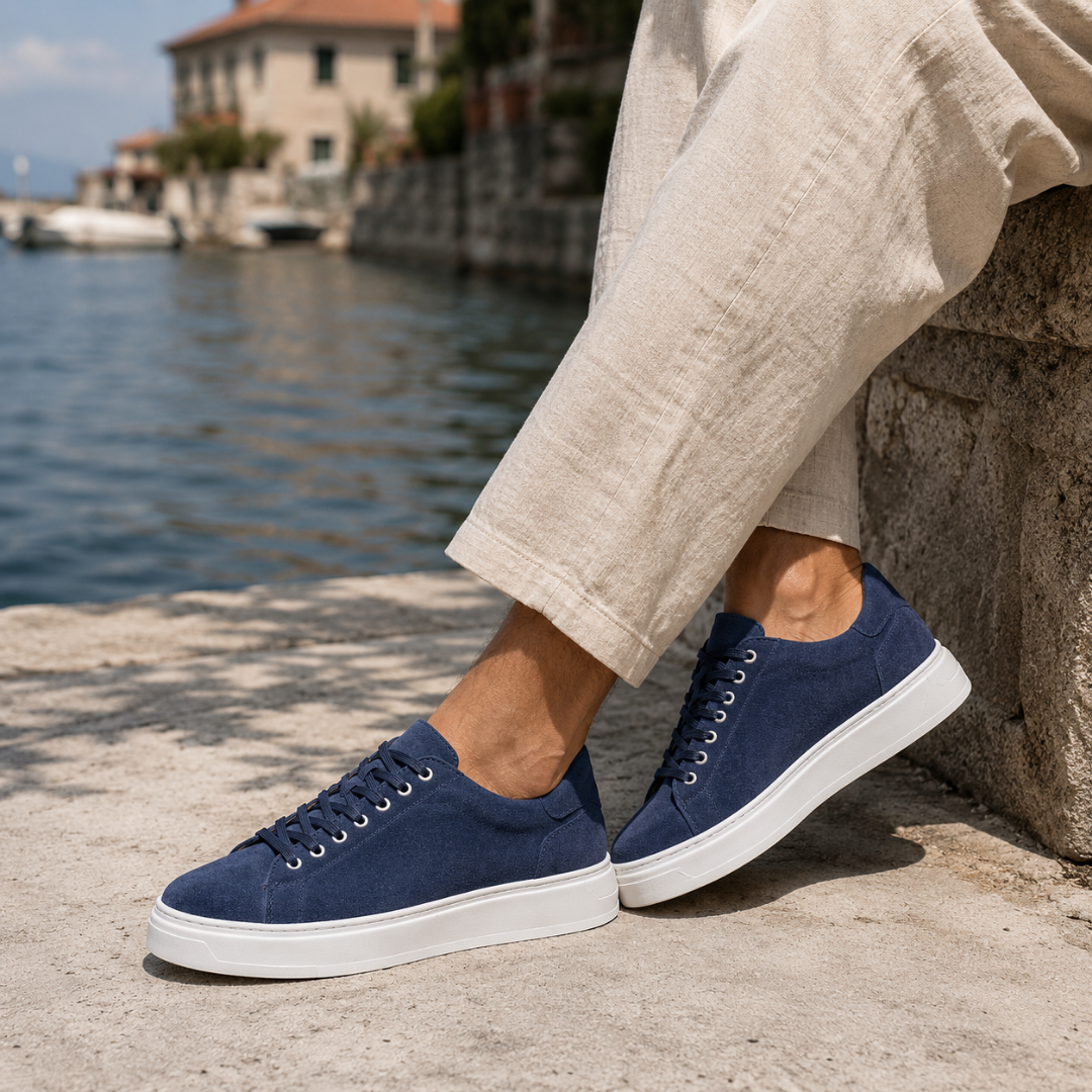 Sneakers in pelle di camoscio - Jeans