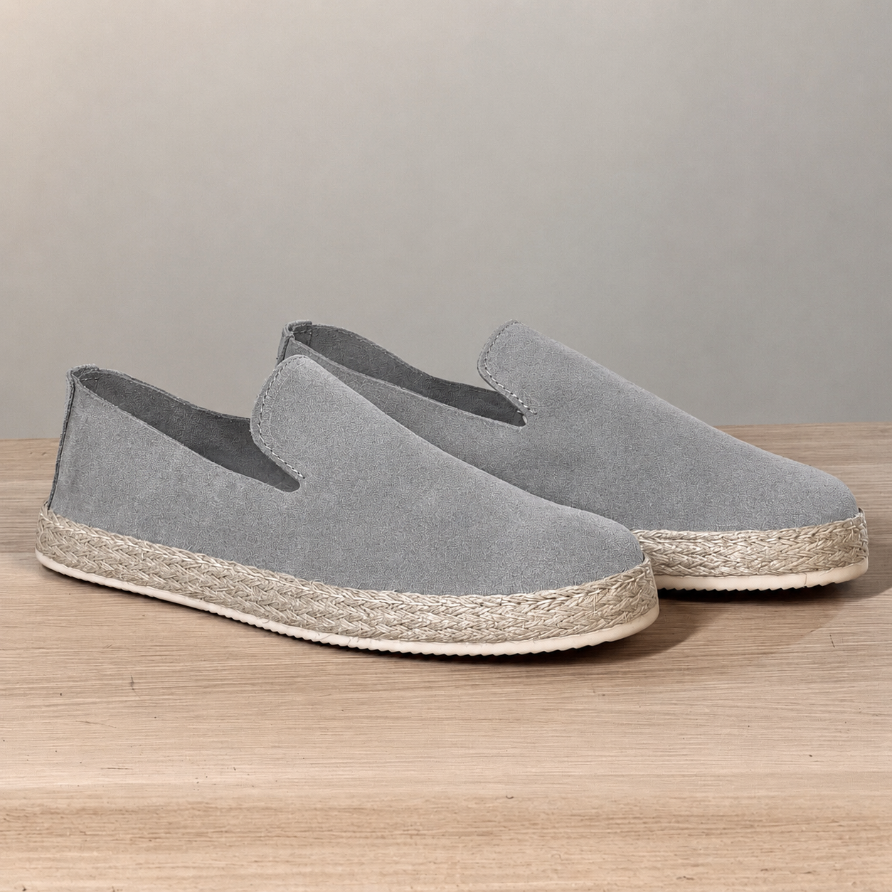 Espadrillas in camoscio - Grigio