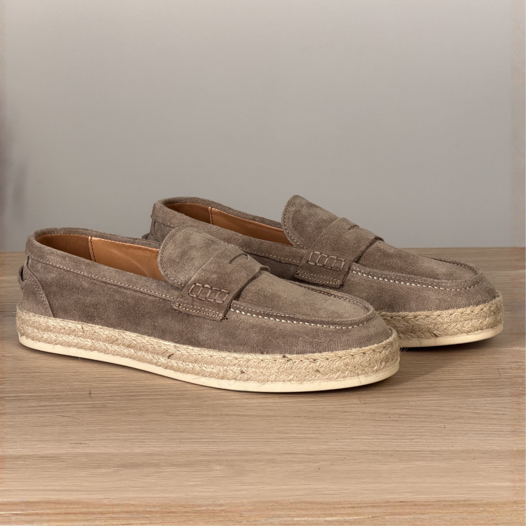 Espadrillas in camoscio - Tortora