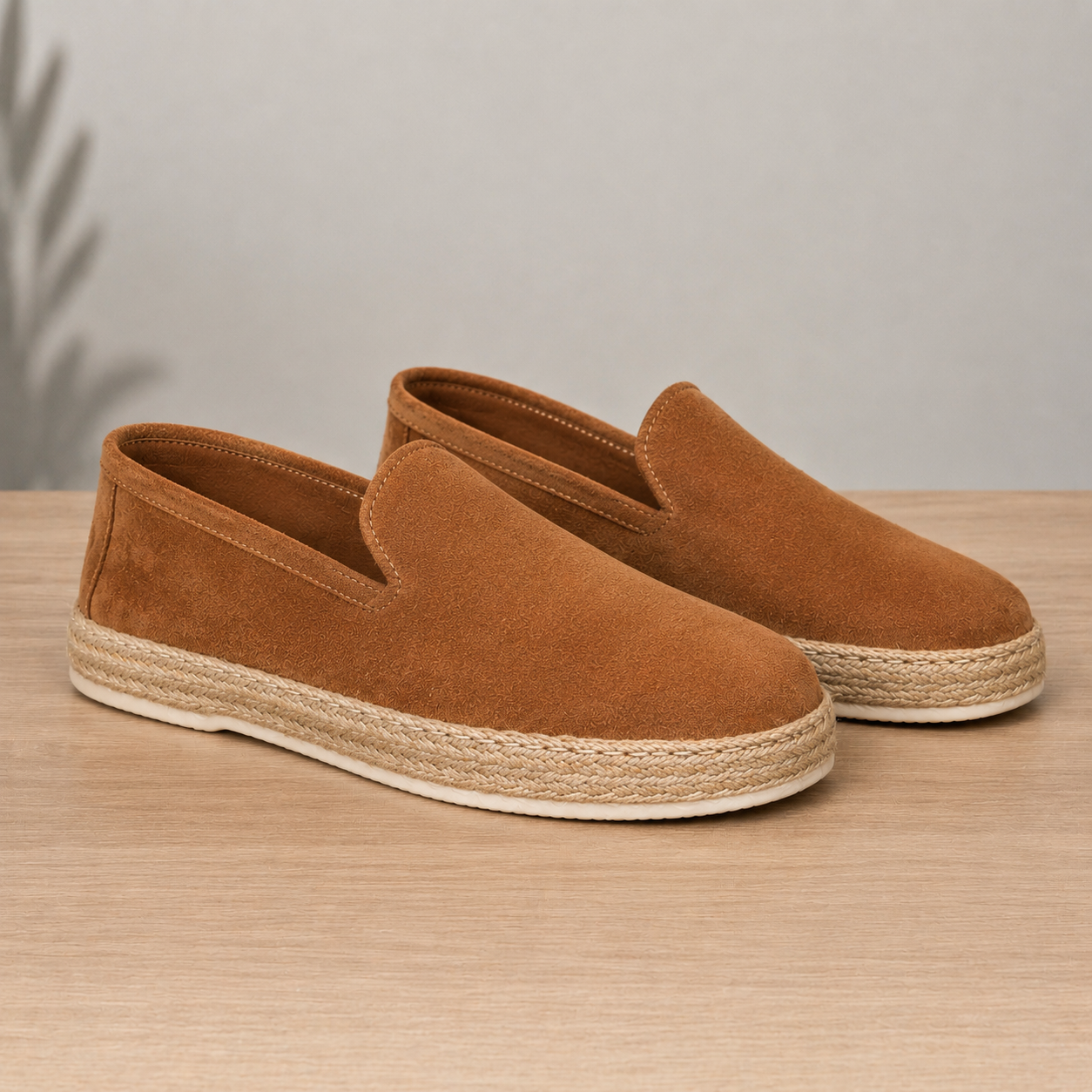 Espadrillas in camoscio - Tabacco