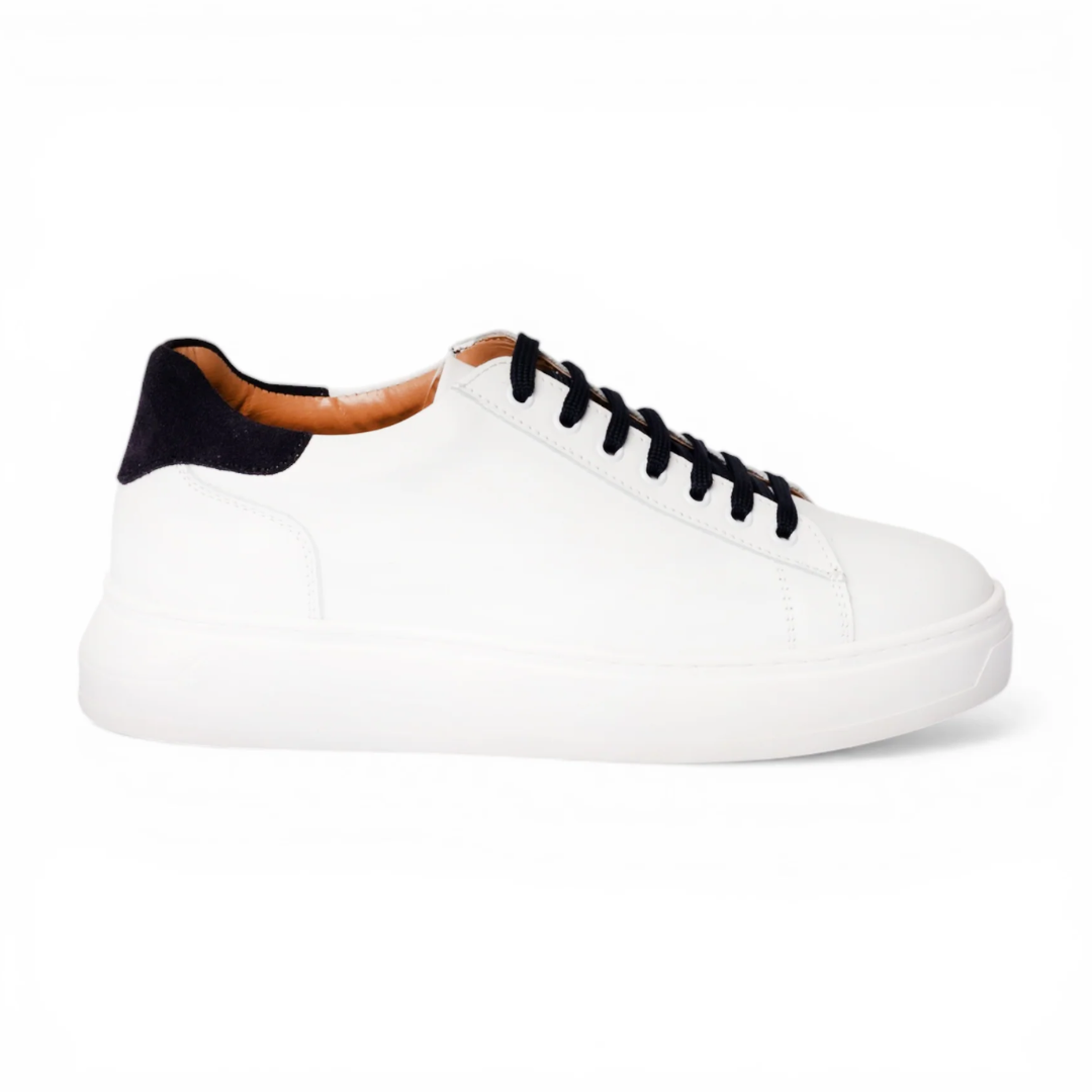 Sneakers in pelle bicolore - Bianco/Blu