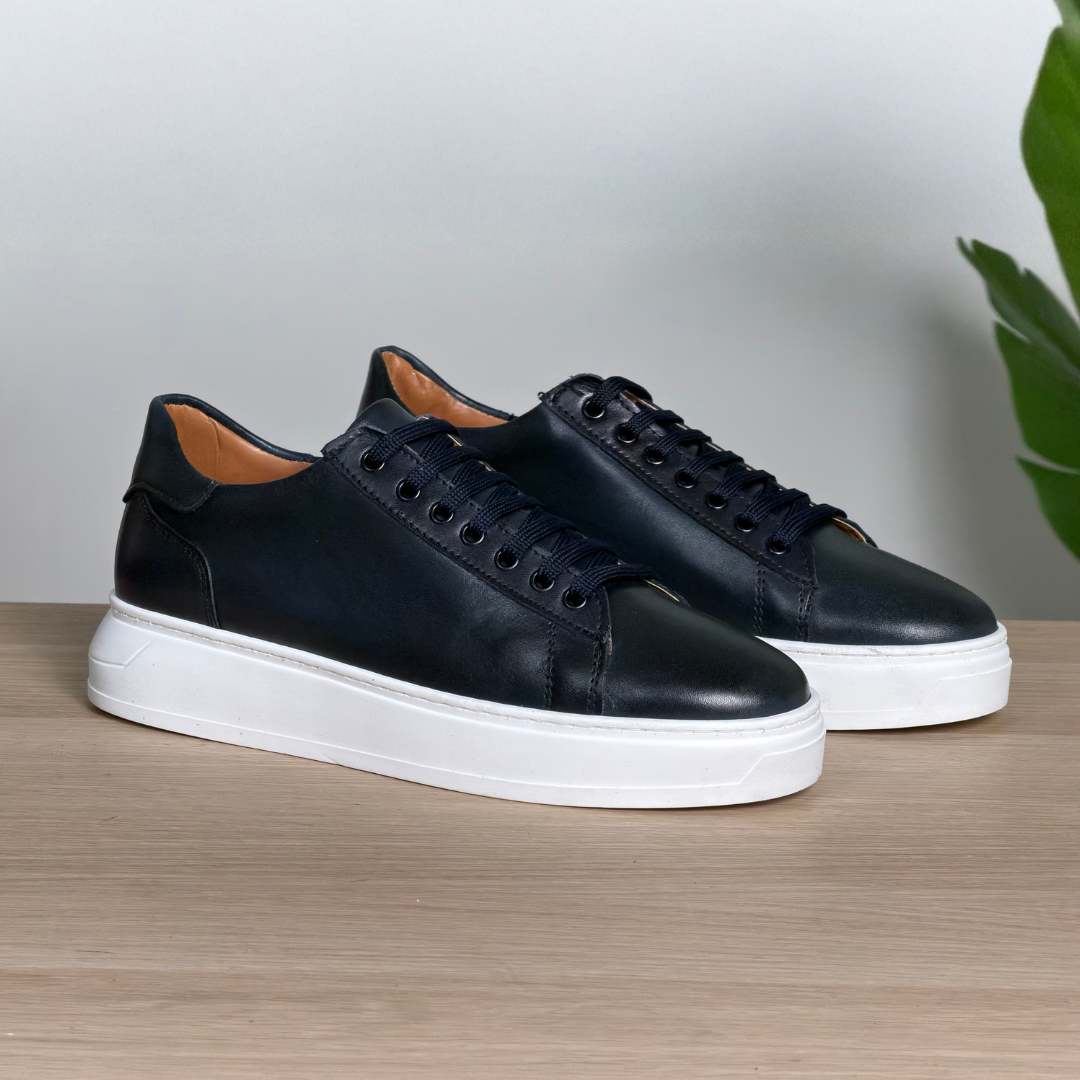 Sneakers in pelle - Blu