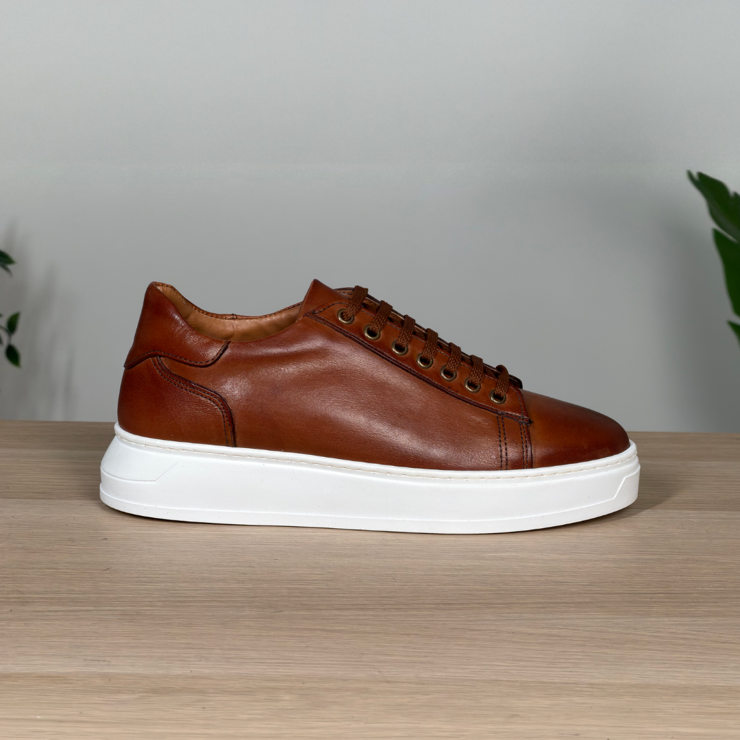 Sneakers in pelle - Cuoio