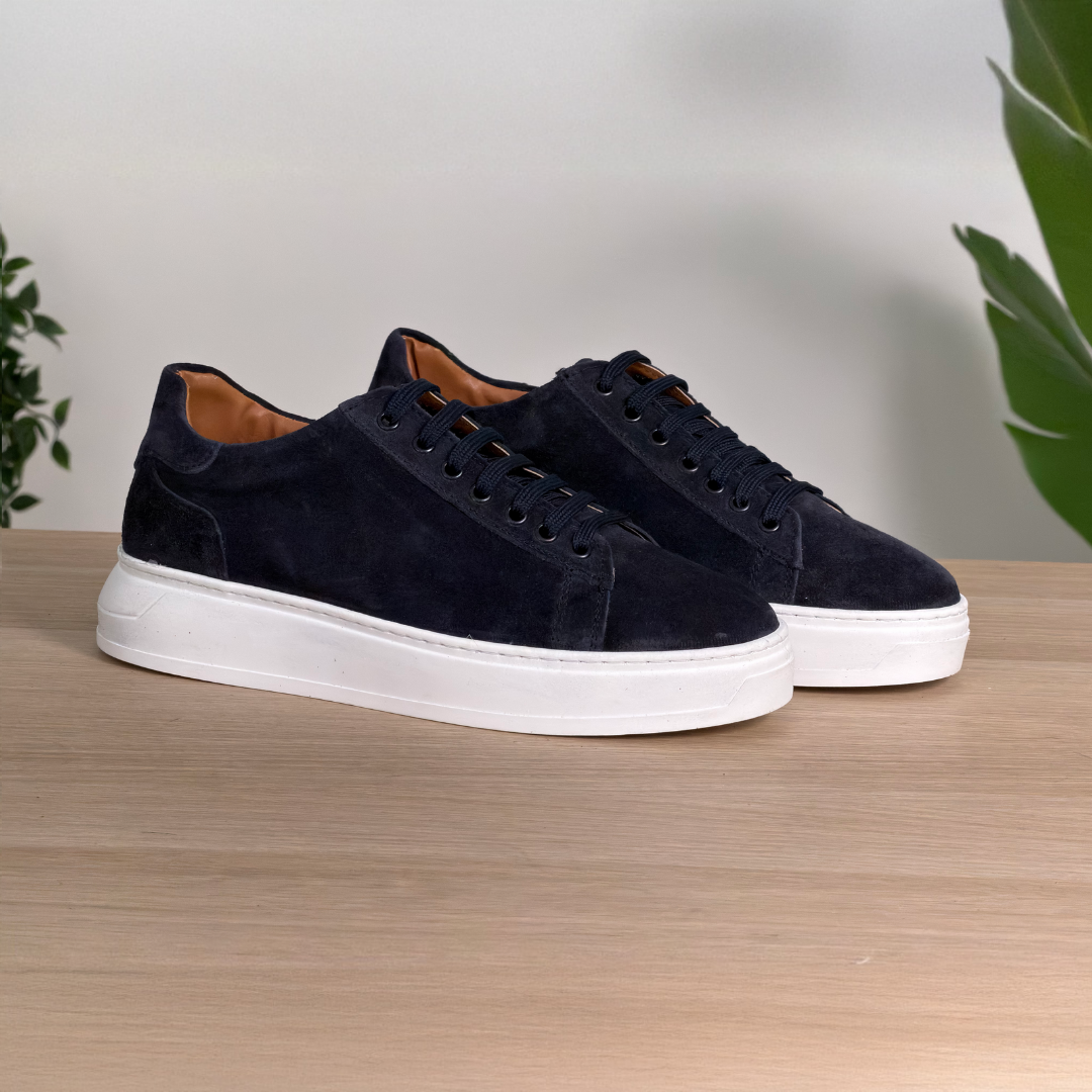 Sneakers in camoscio - Blu navy