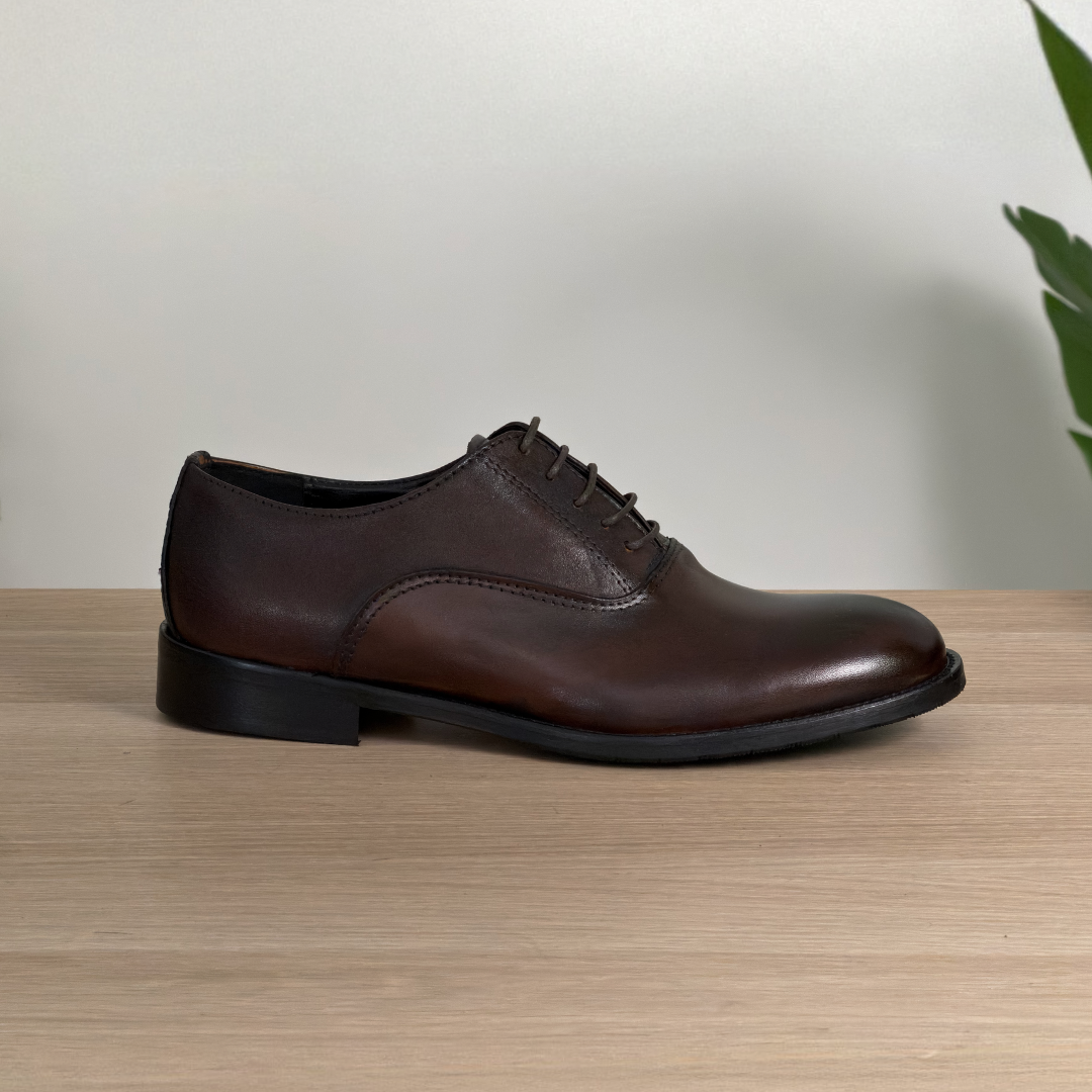 Francesina in pelle liscia di vitello - Testa di moro