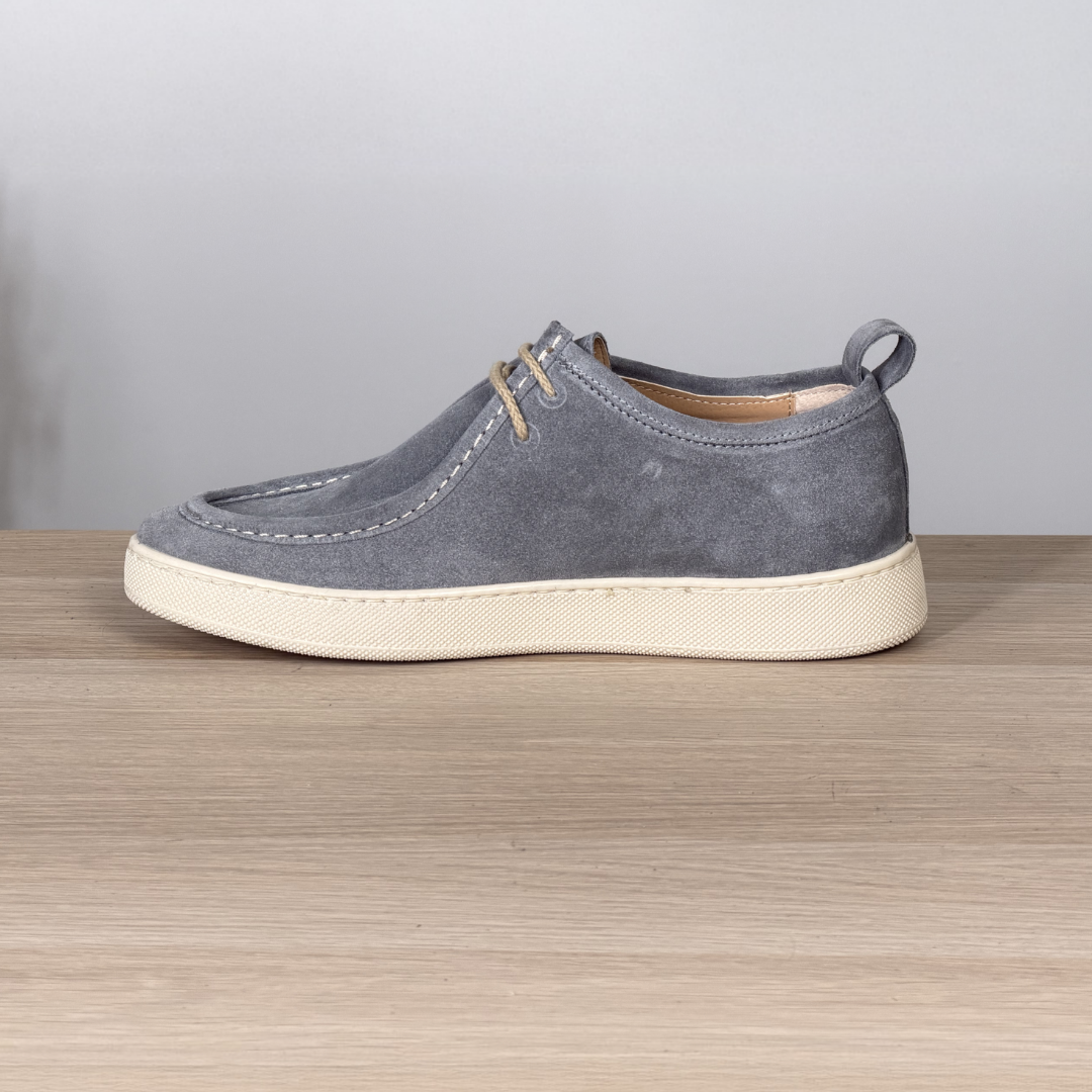 Mocassino stringato in camoscio - Ghiaccio