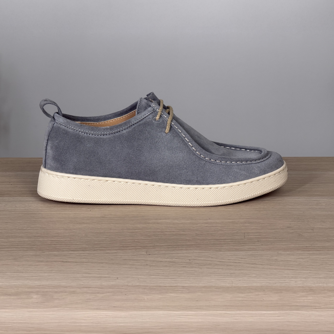 Mocassino stringato in camoscio - Ghiaccio