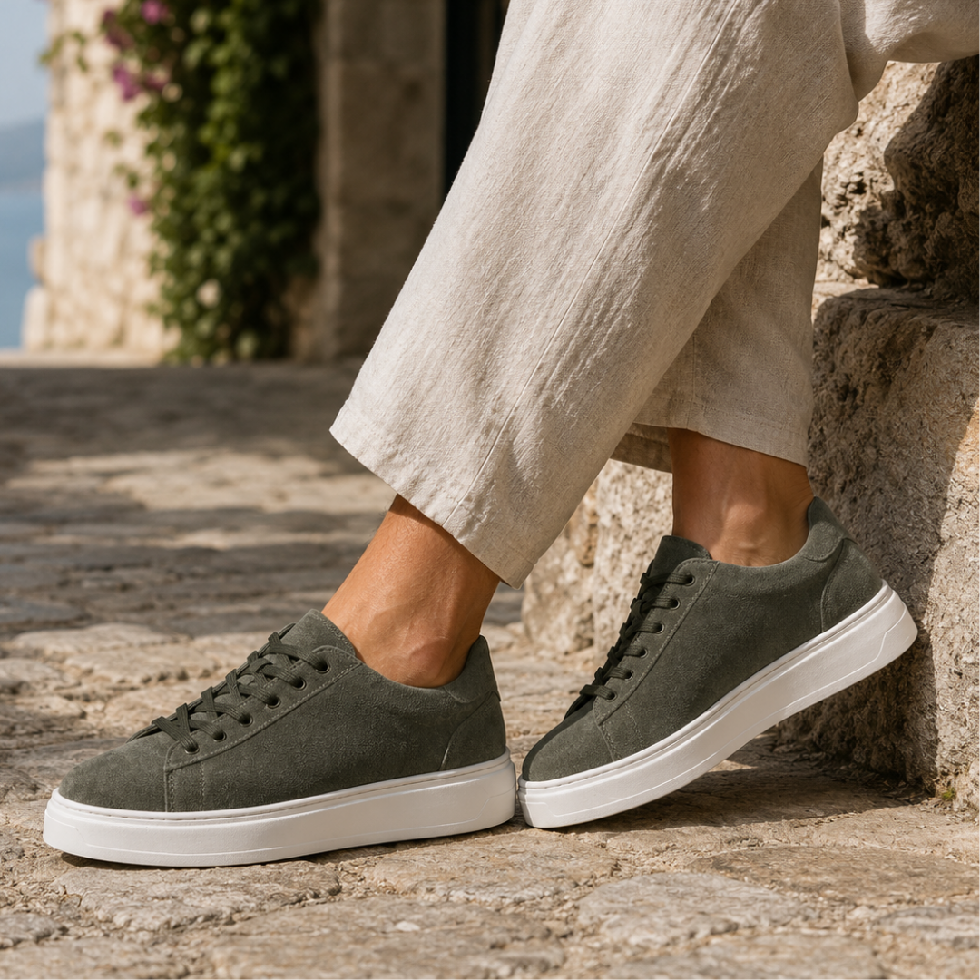 Sneakers in pelle di camoscio - Verde
