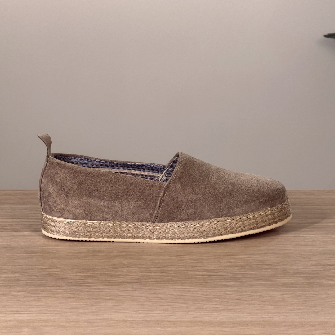 Espadrillas leggere in camoscio - Tortora