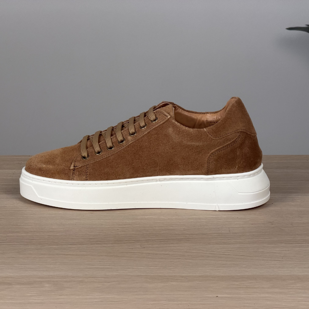 Sneakers in pelle di camoscio - Tabacco