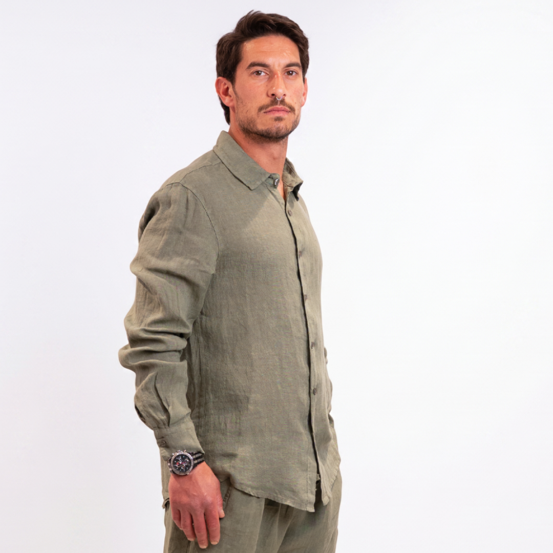 Camicia Lino - Militare