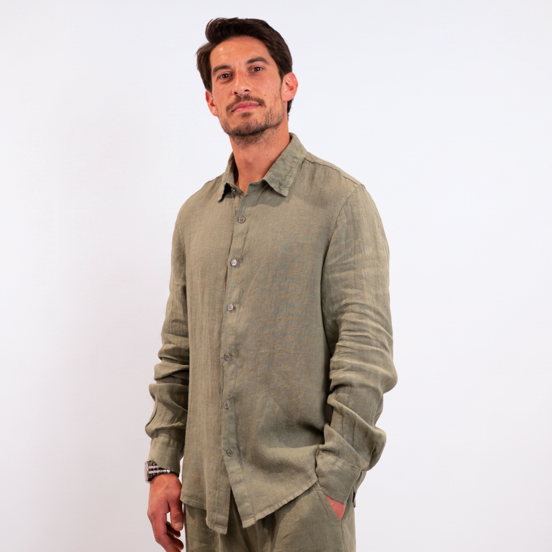 Camicia Lino - Militare