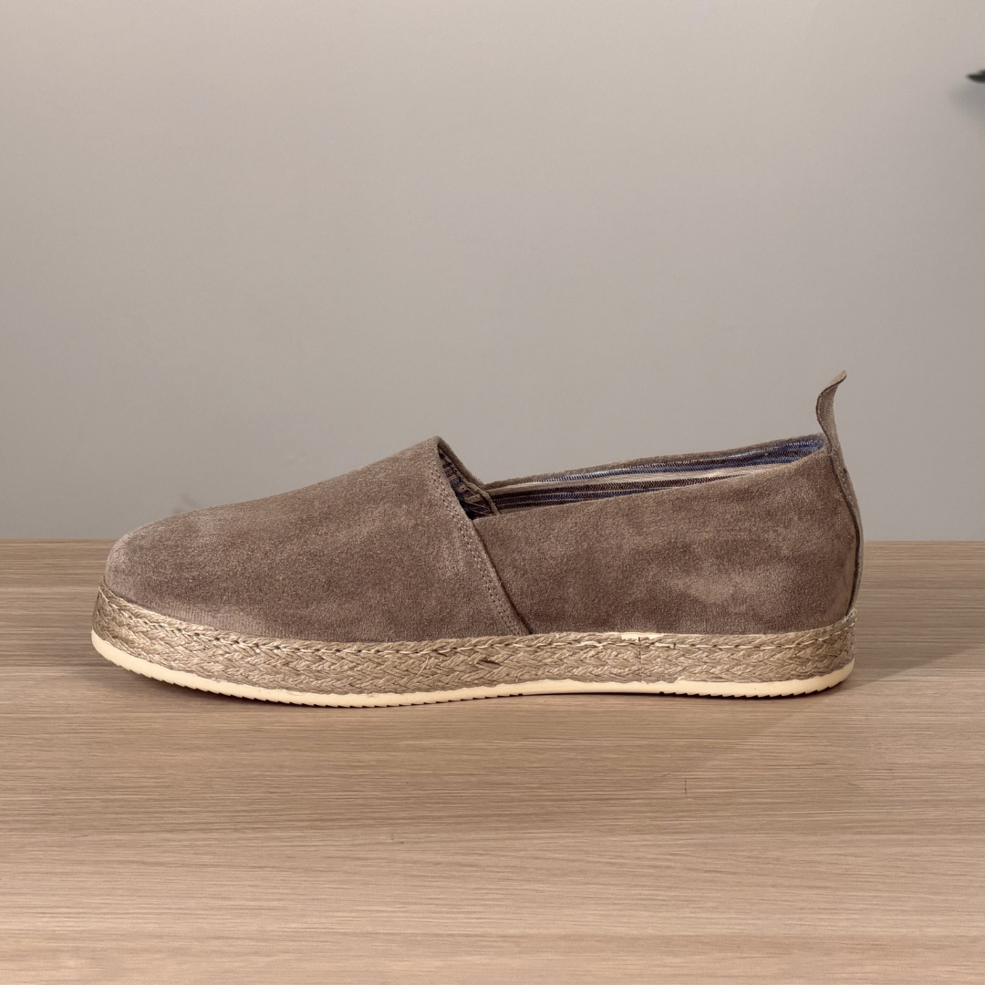 Espadrillas leggere in camoscio - Tortora