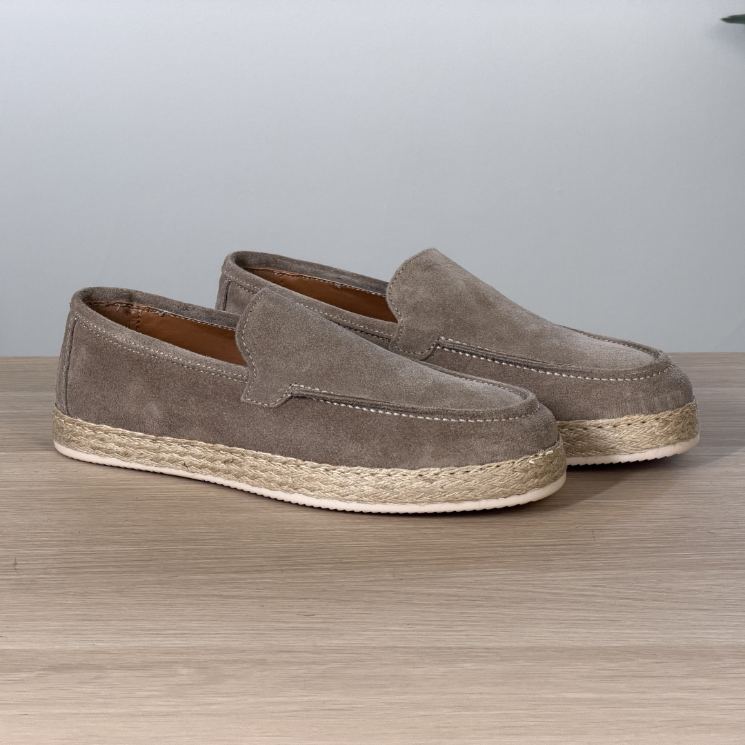 Espadrillas classica in camoscio - Tortora
