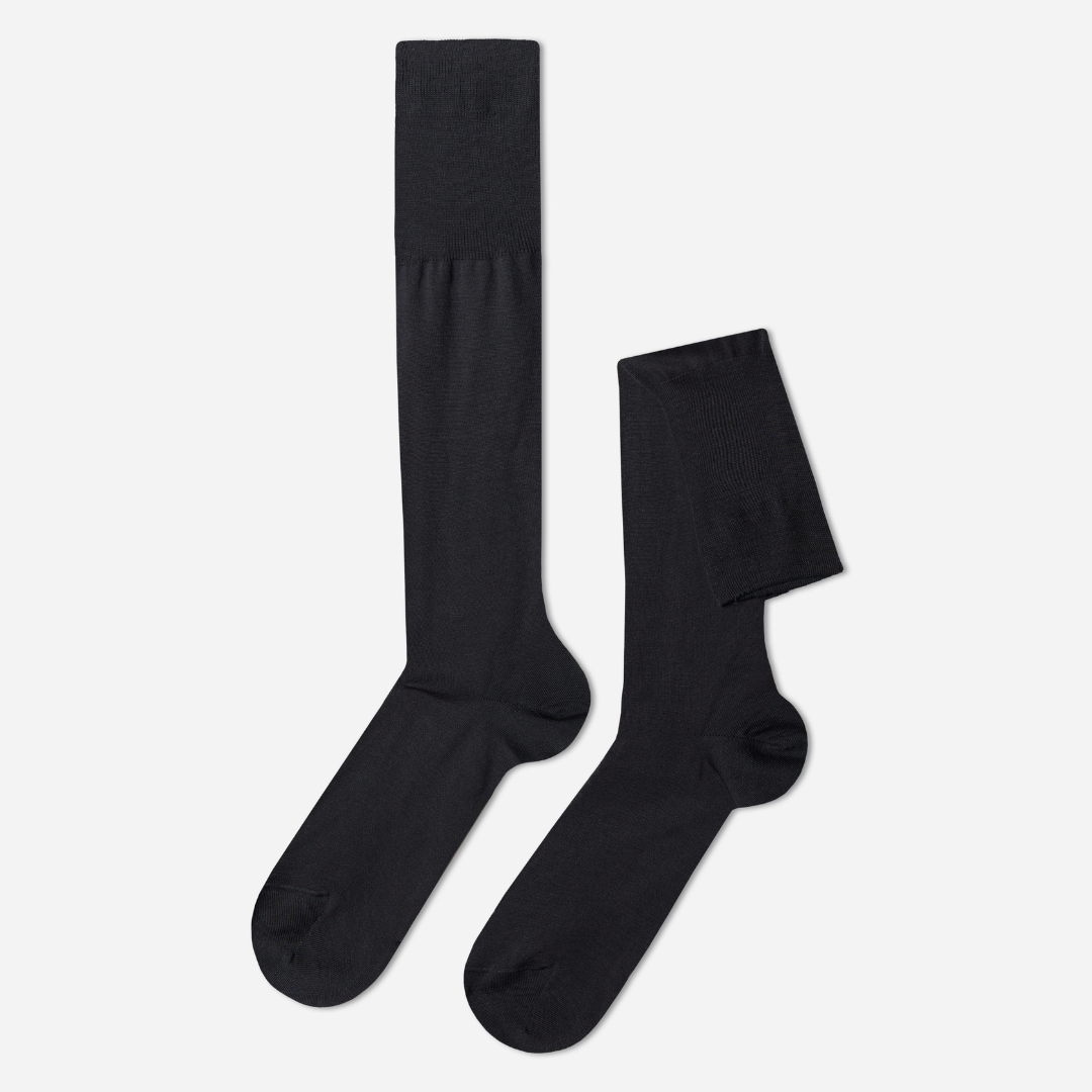 Calza in cotone leggero filo di scozia - Antracite
