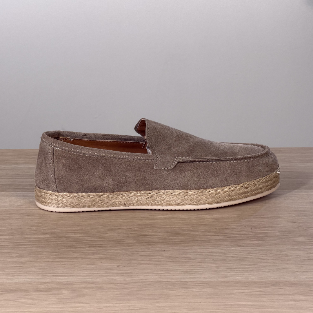 Espadrillas classica in camoscio - Tortora