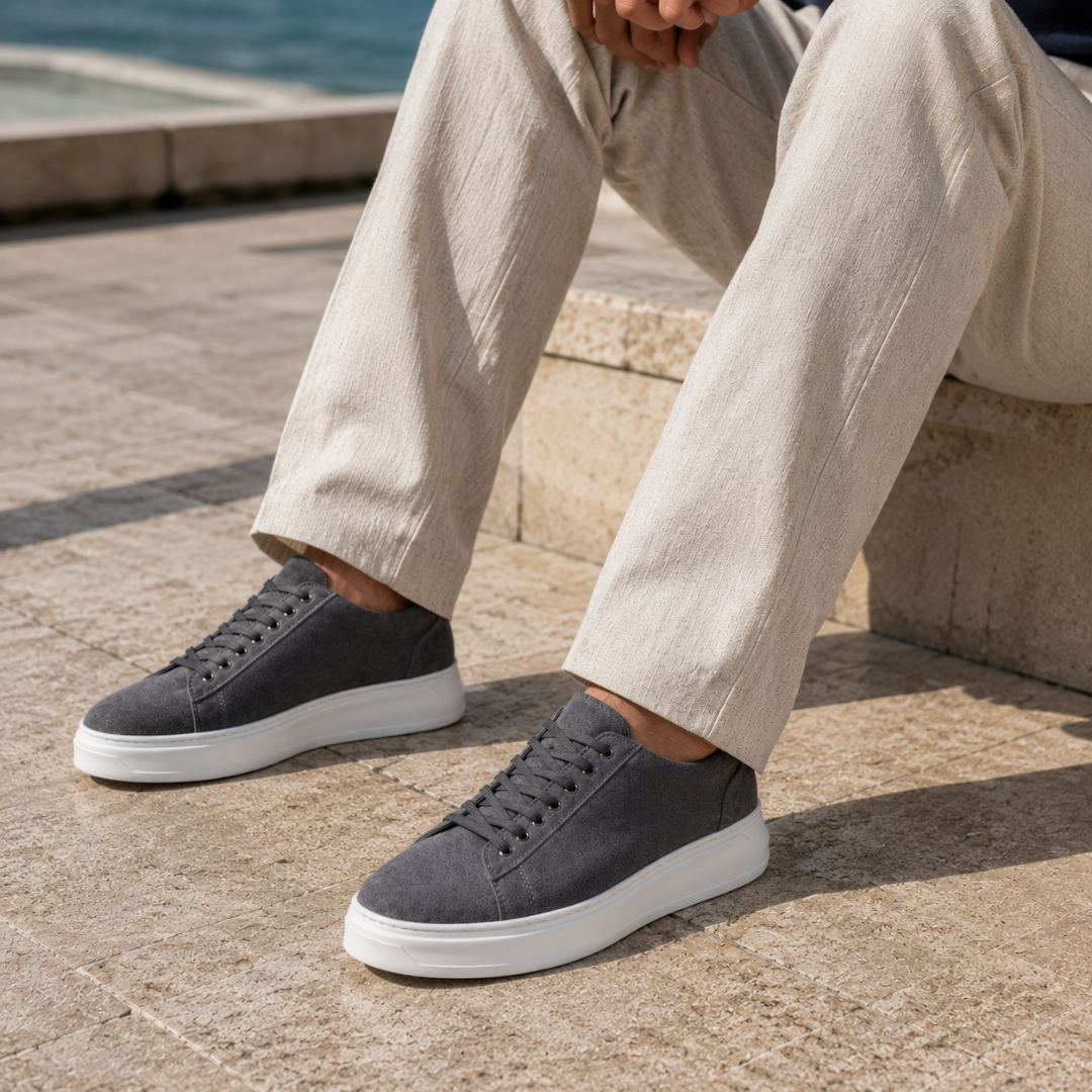Sneakers in pelle di camoscio - Grigio