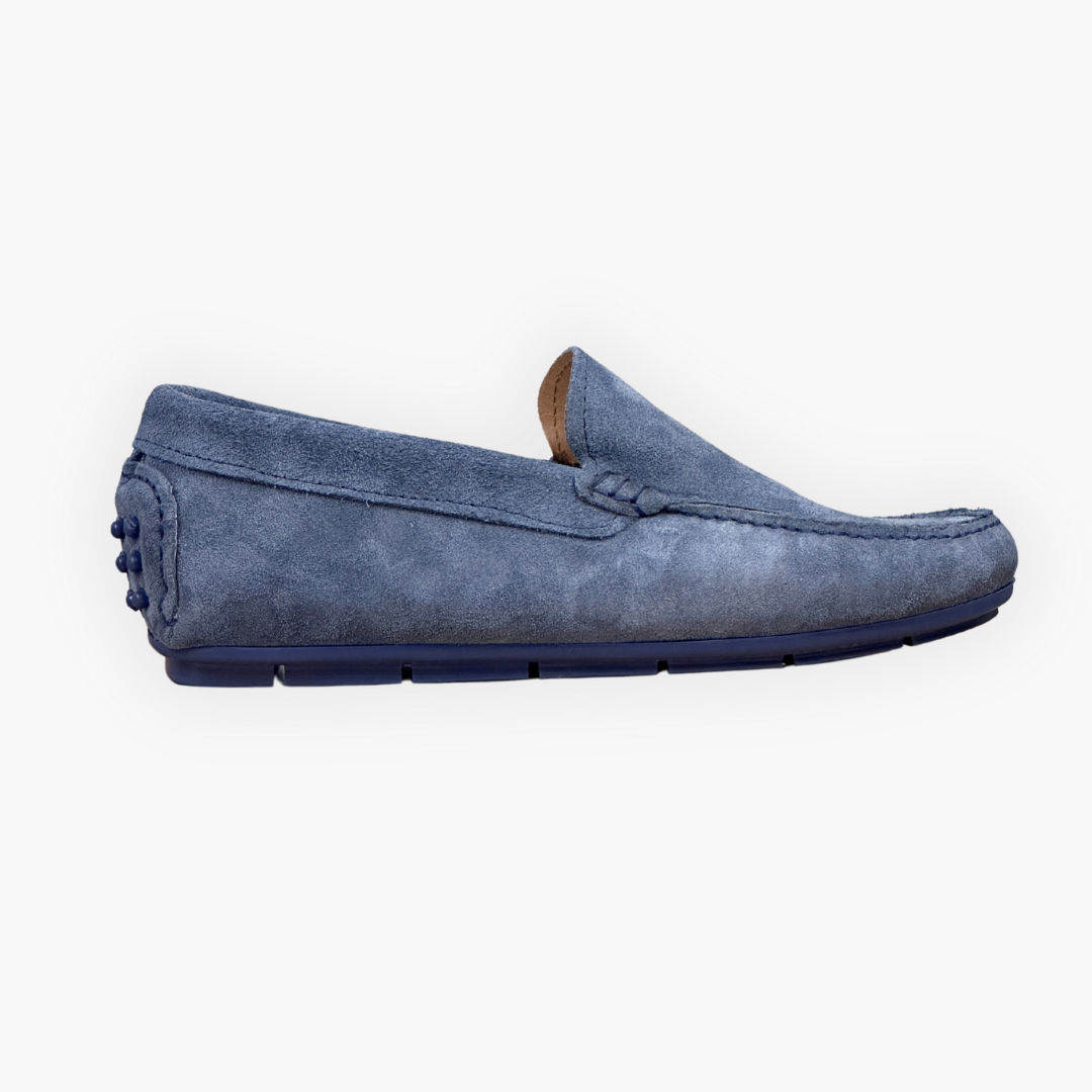 Mocassino con gommini - Camoscio Jeans
