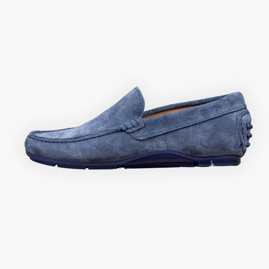 Mocassino con gommini - Camoscio Jeans