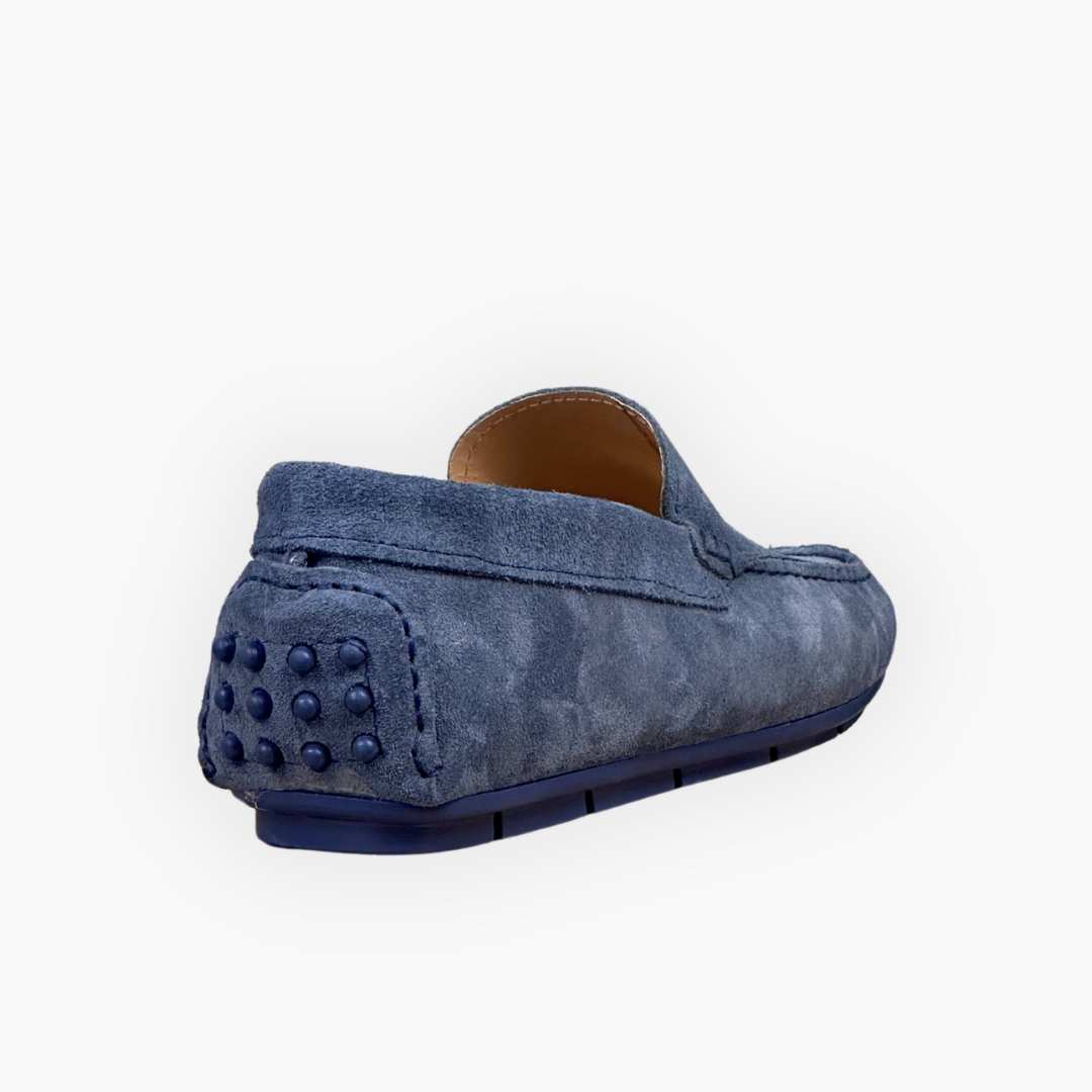Mocassino con gommini - Camoscio Jeans