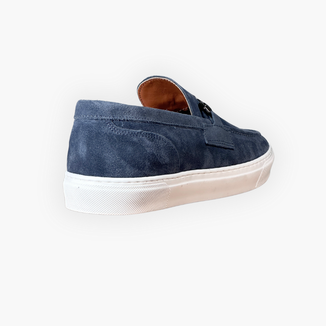 Mocassino con morso di cavallo - Camoscio Jeans