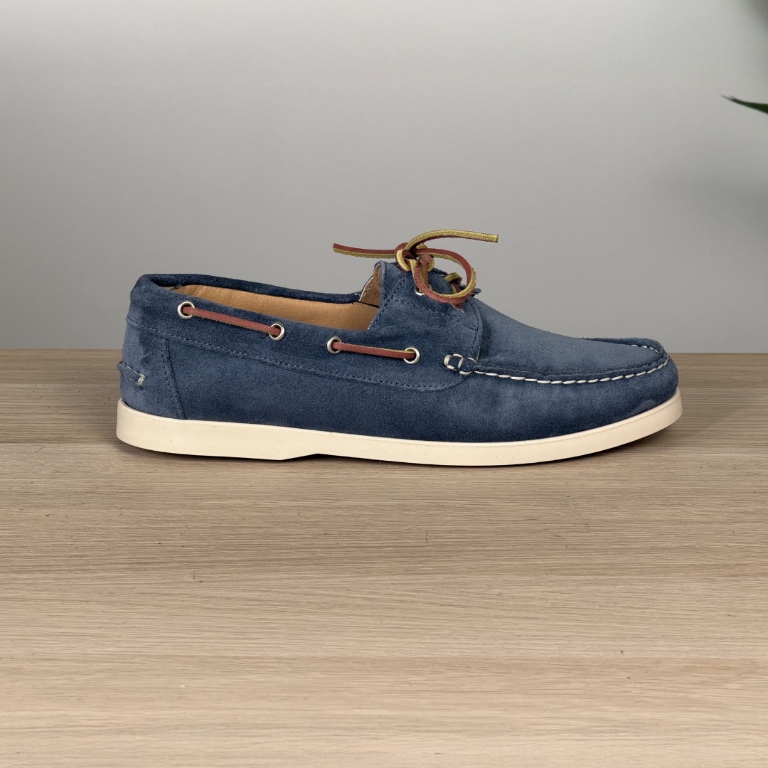Mocassino da barca in camoscio - Jeans