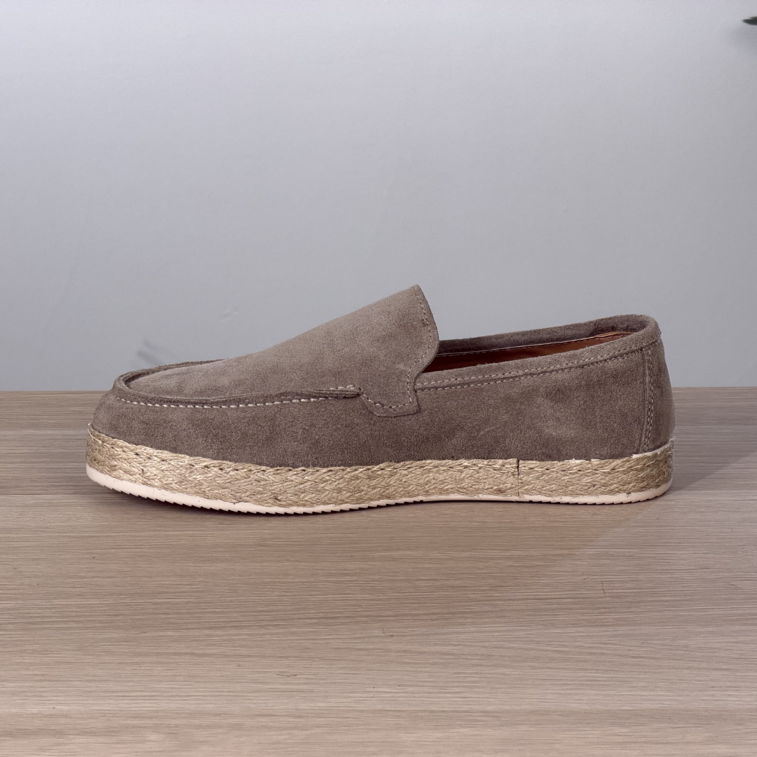 Espadrillas classica in camoscio - Tortora