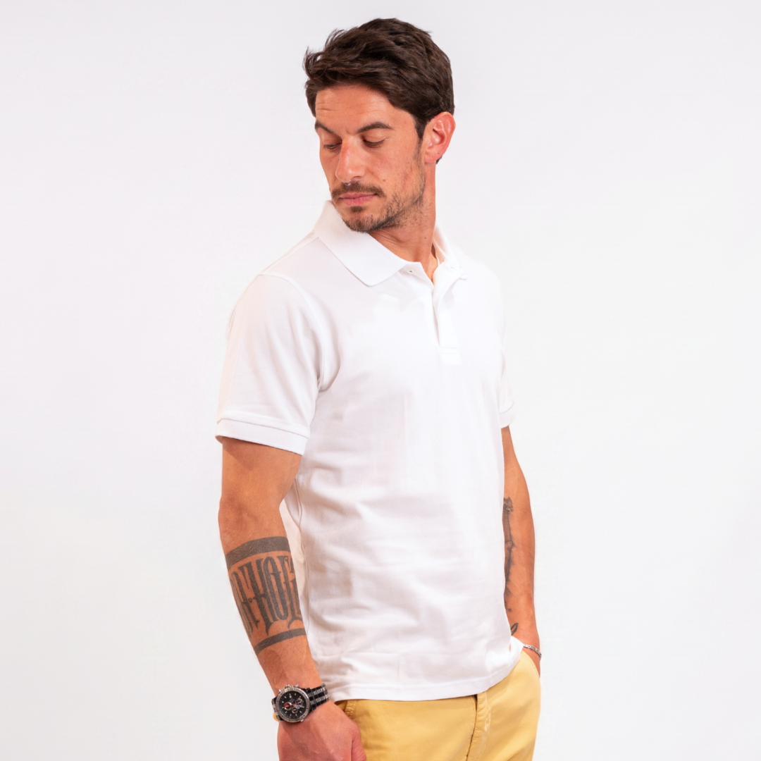 Polo in cotone - Bianco