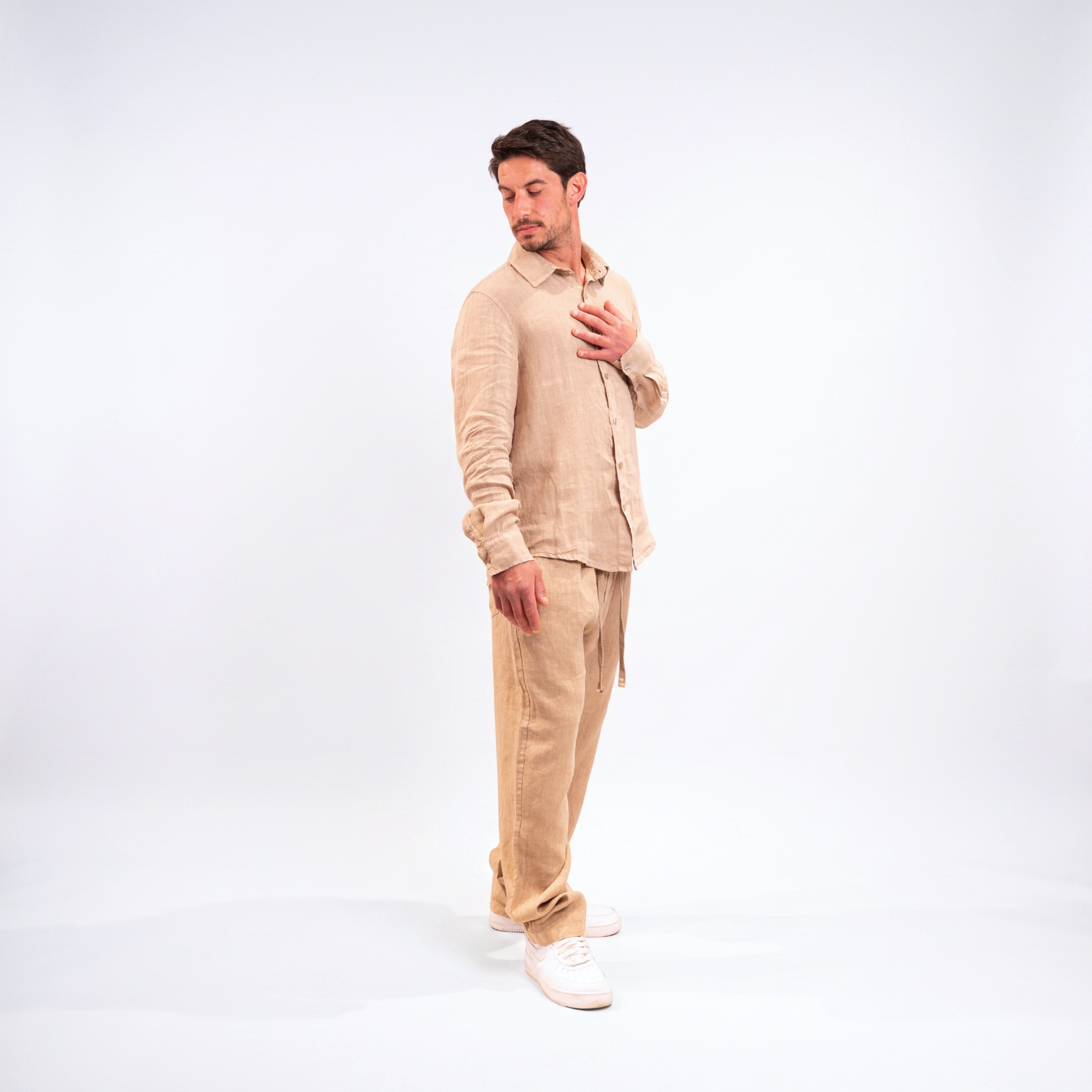 Pantalone Lino  - Cammello