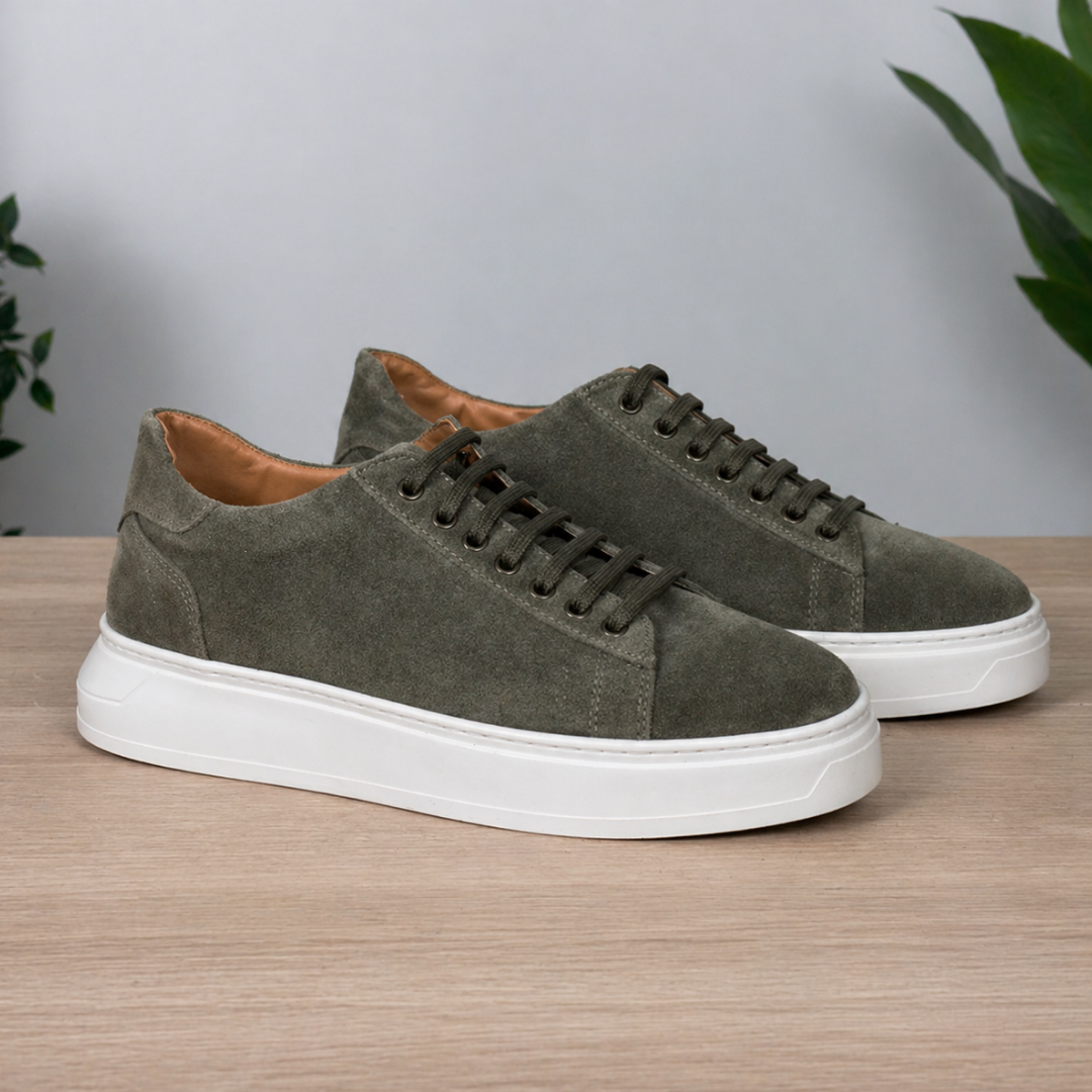 Sneakers in pelle di camoscio - Verde
