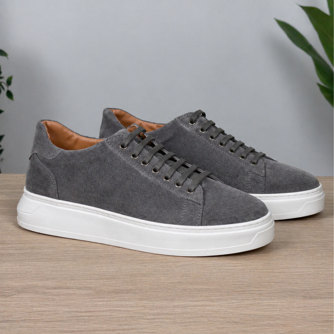Sneakers in pelle di camoscio - Grigio