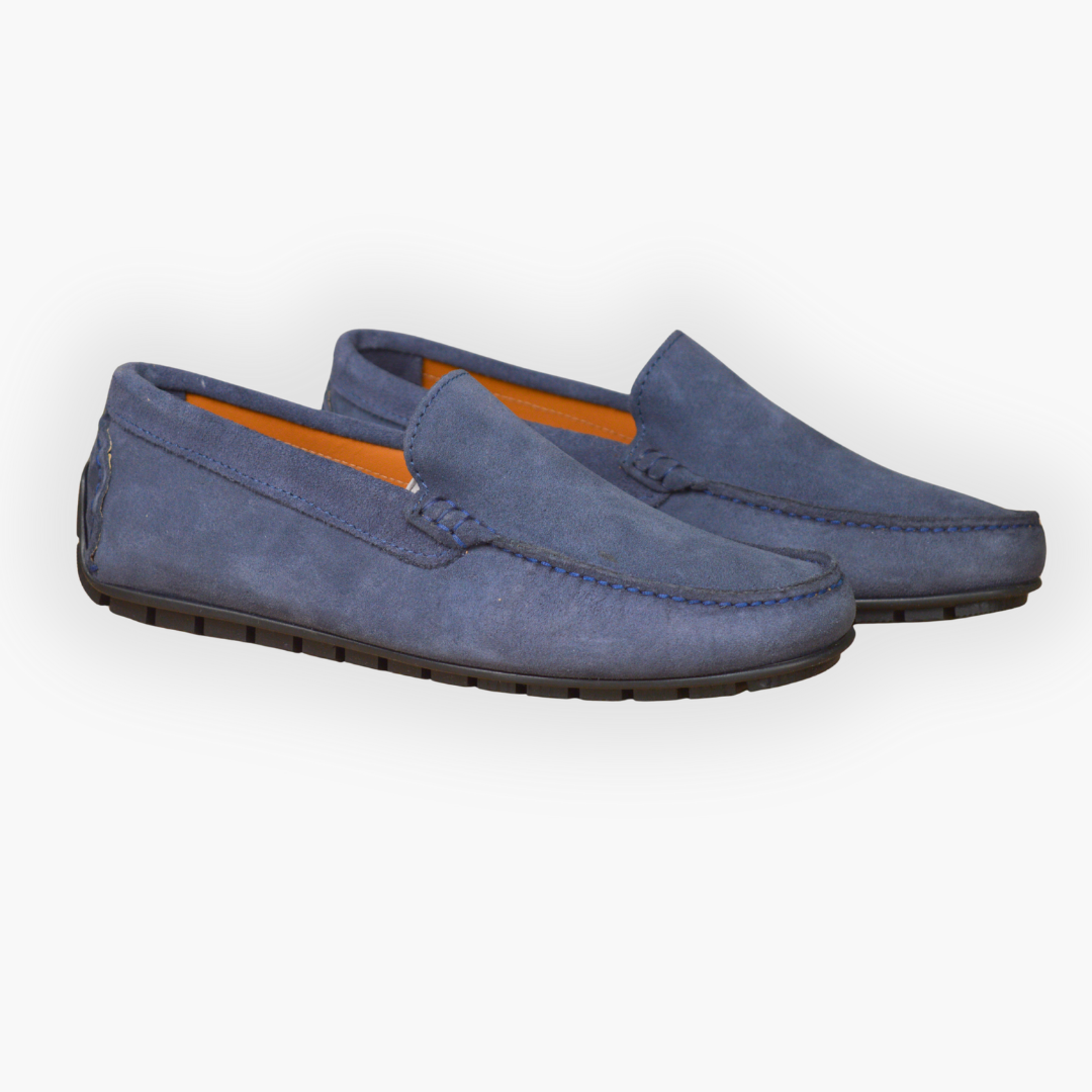 Mocassino con gommini - Camoscio Jeans