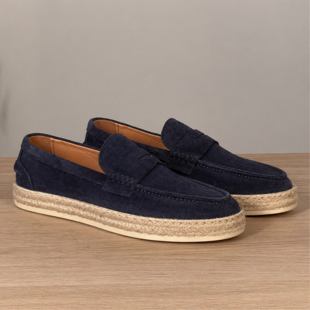 Espadrillas in camoscio - Blu