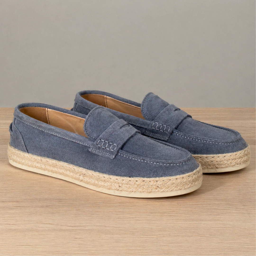 Espadrillas con bendina in camoscio - Jeans