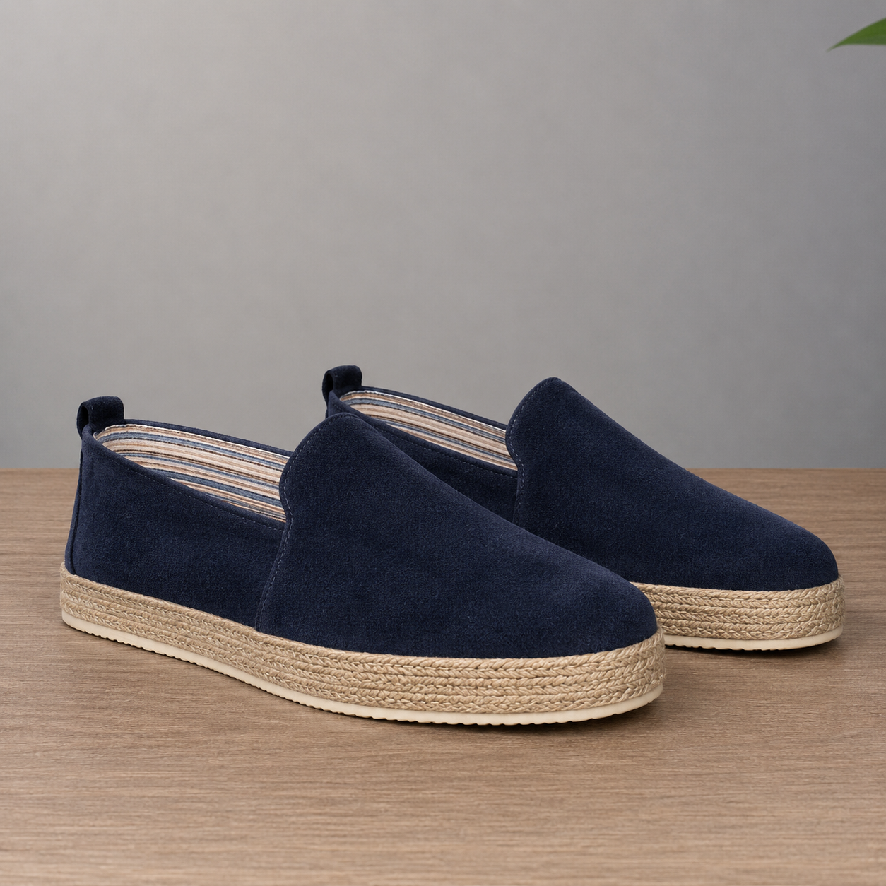 Espadrillas leggere in camoscio - Blu