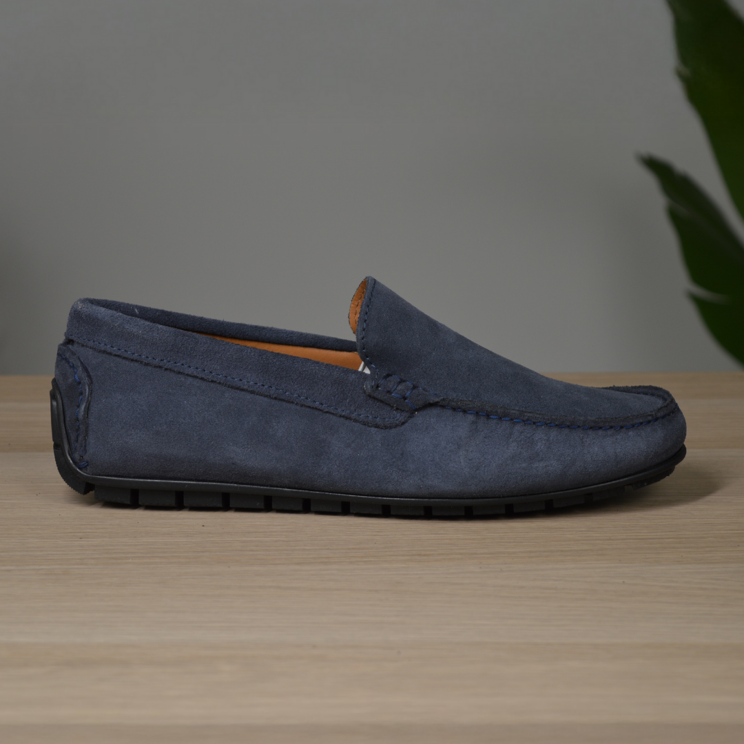 Mocassino con gommini - Camoscio Jeans