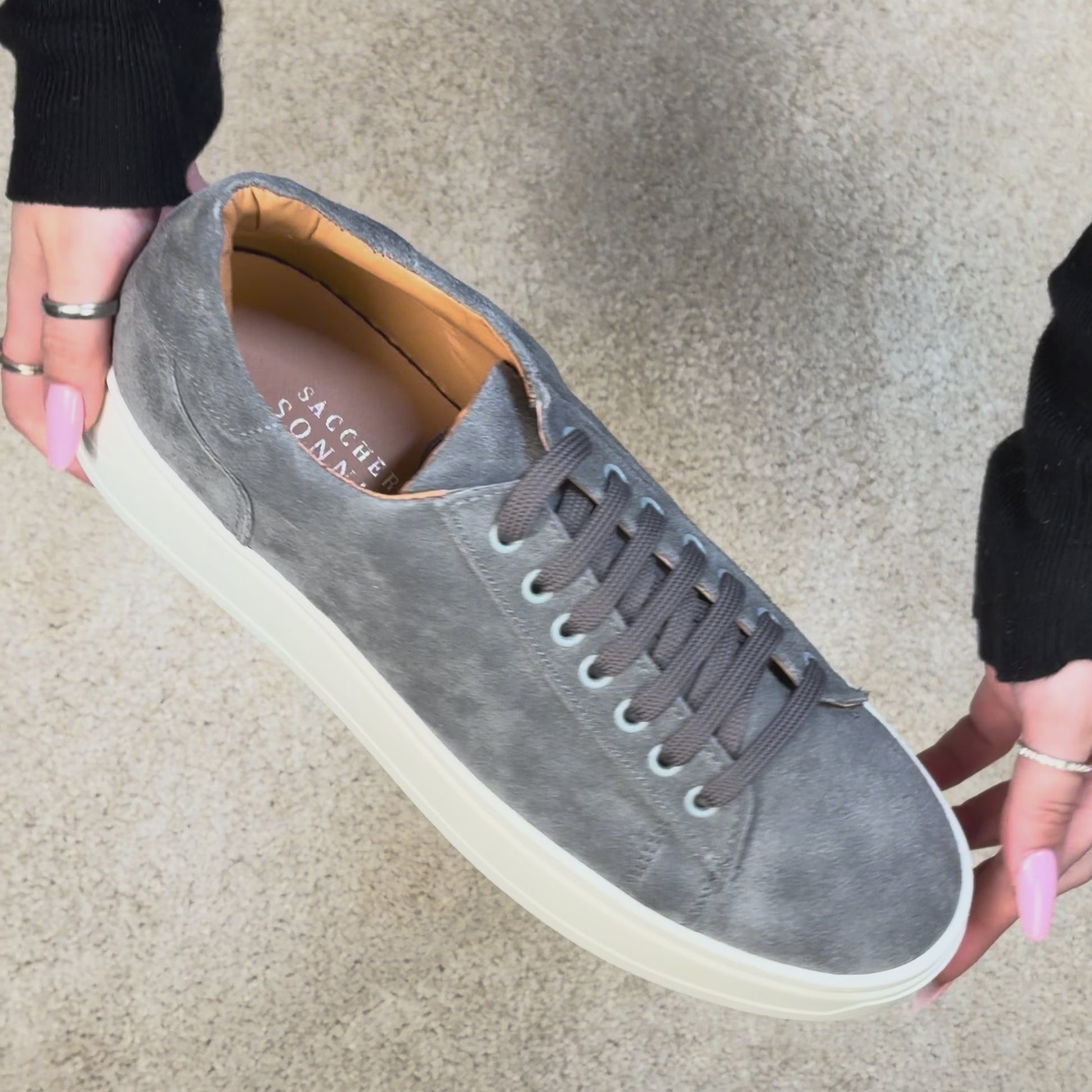 Sneakers in pelle di camoscio - Grigio