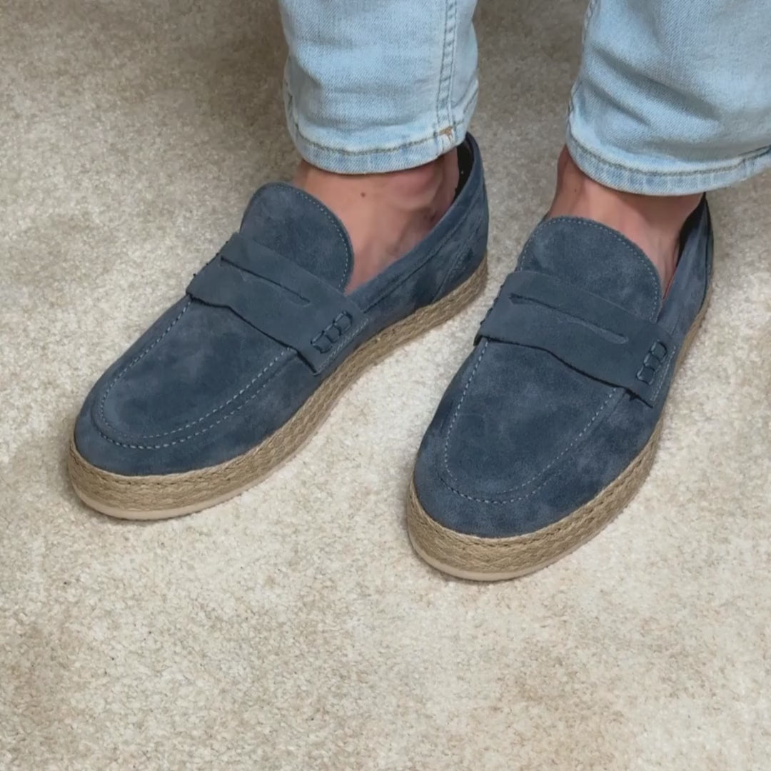 Espadrillas Uomo - Camoscio Jeans