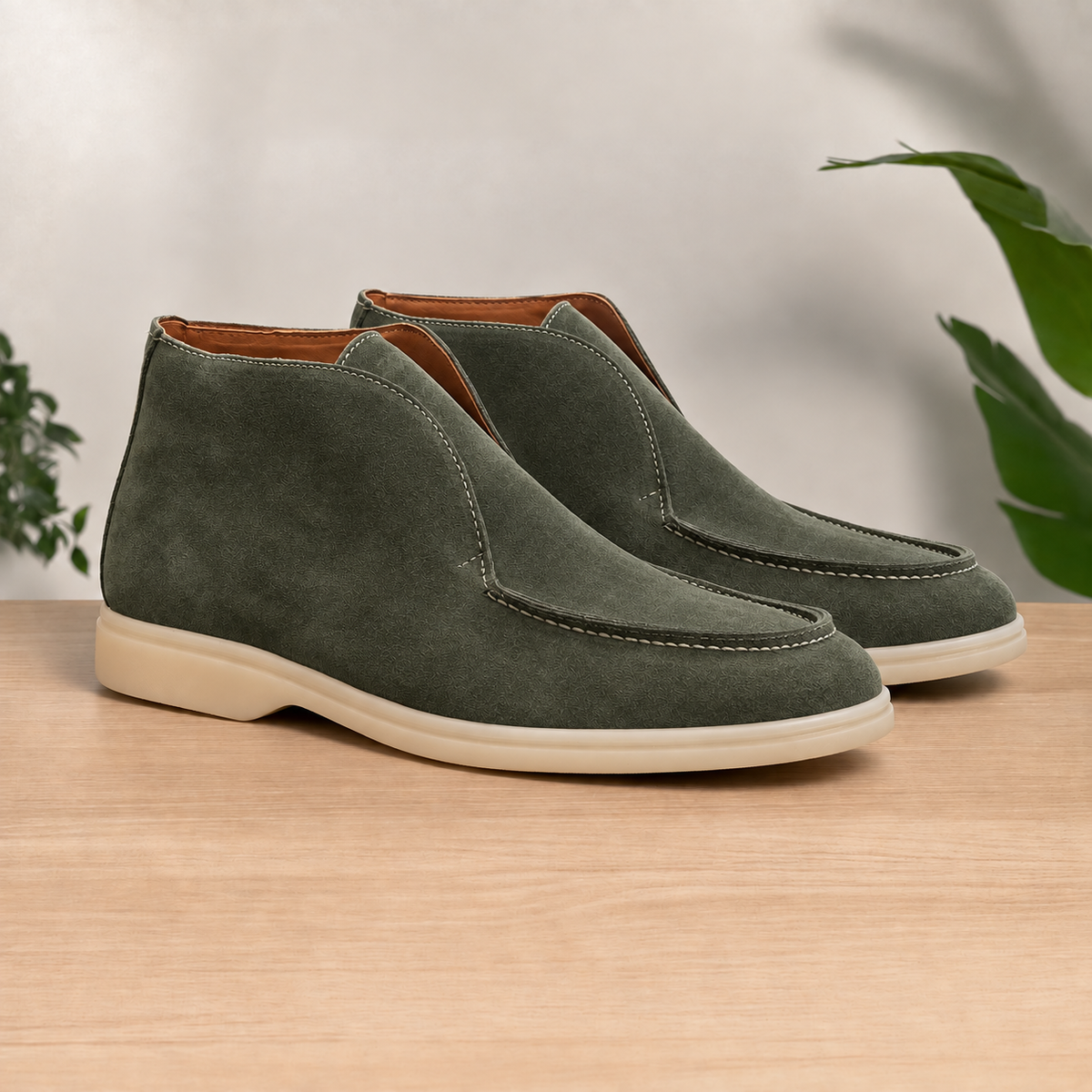 Polacchine senza lacci con suola extralight - Verde